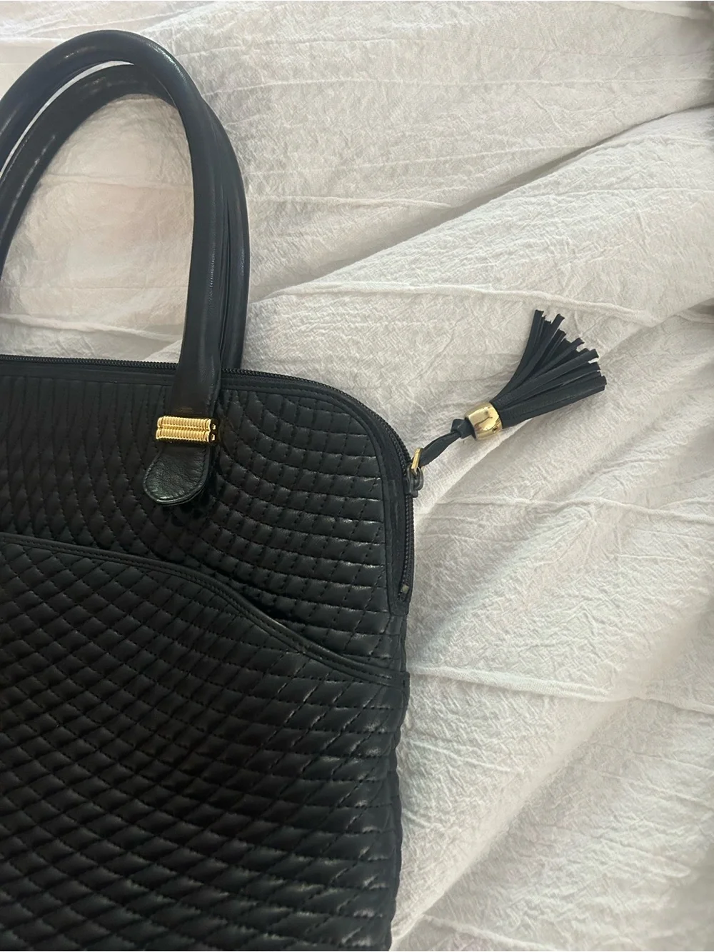 Bally Black Leather Tote Bag